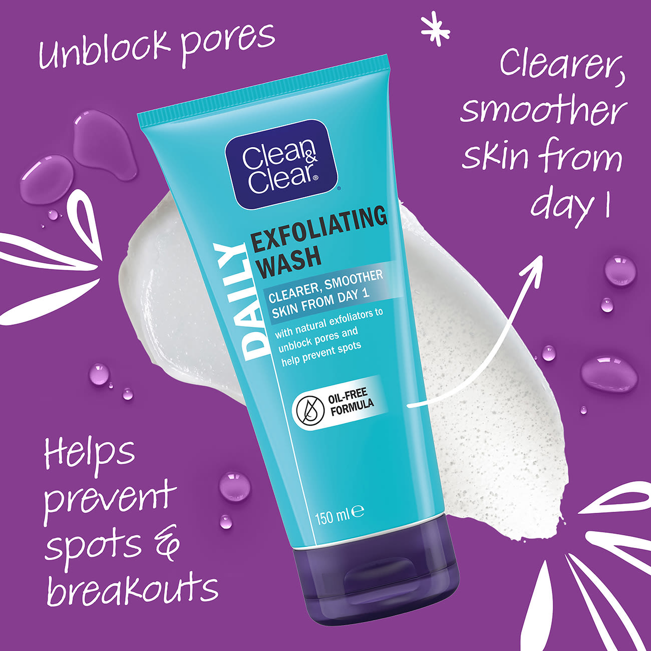 CLEAN & CLEAR® Daily Exfoliating Wash - Image 4 - Clean & Clear - en-GB