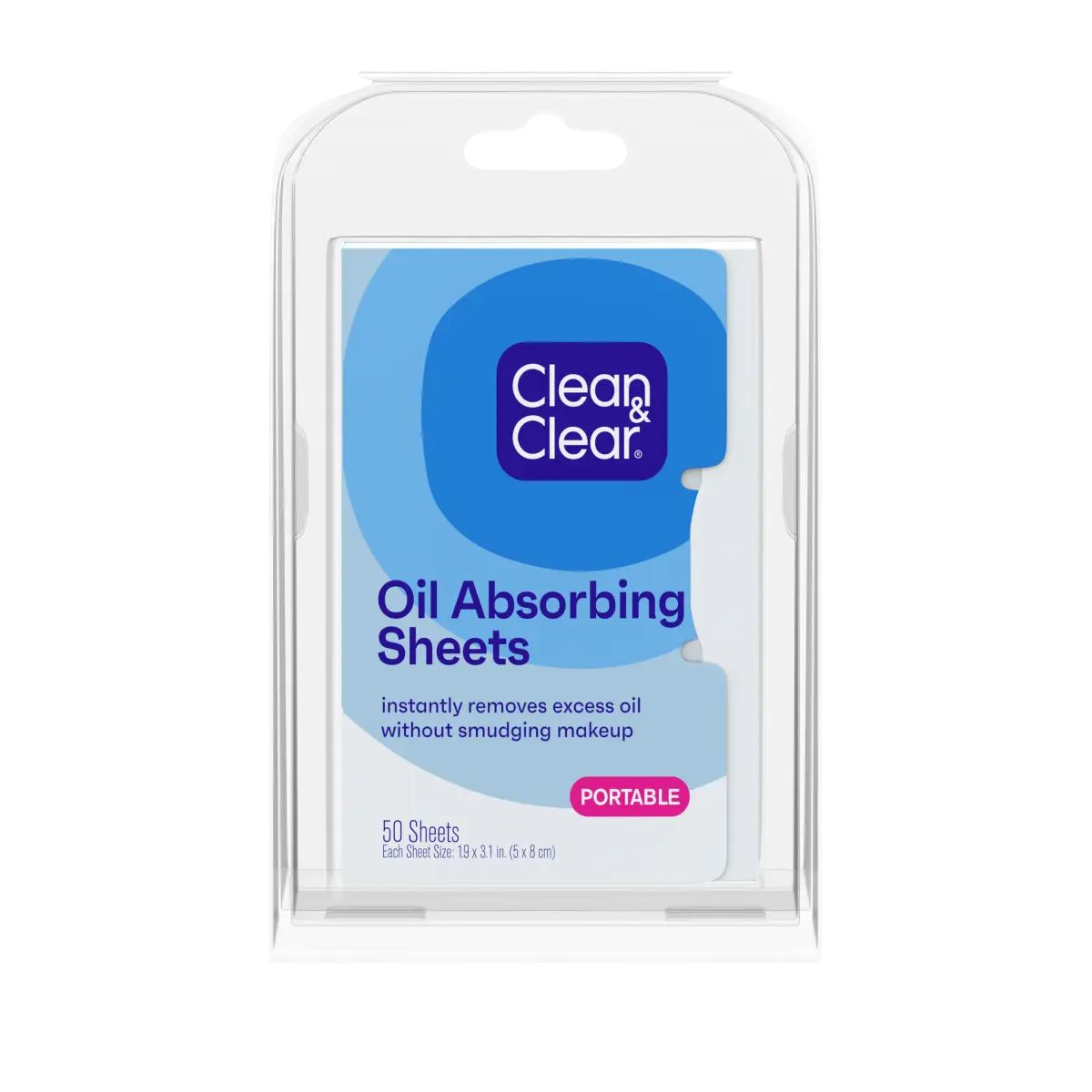 Clean & Clear® Oil Absorbing Sheets, 50 Count Front of pack