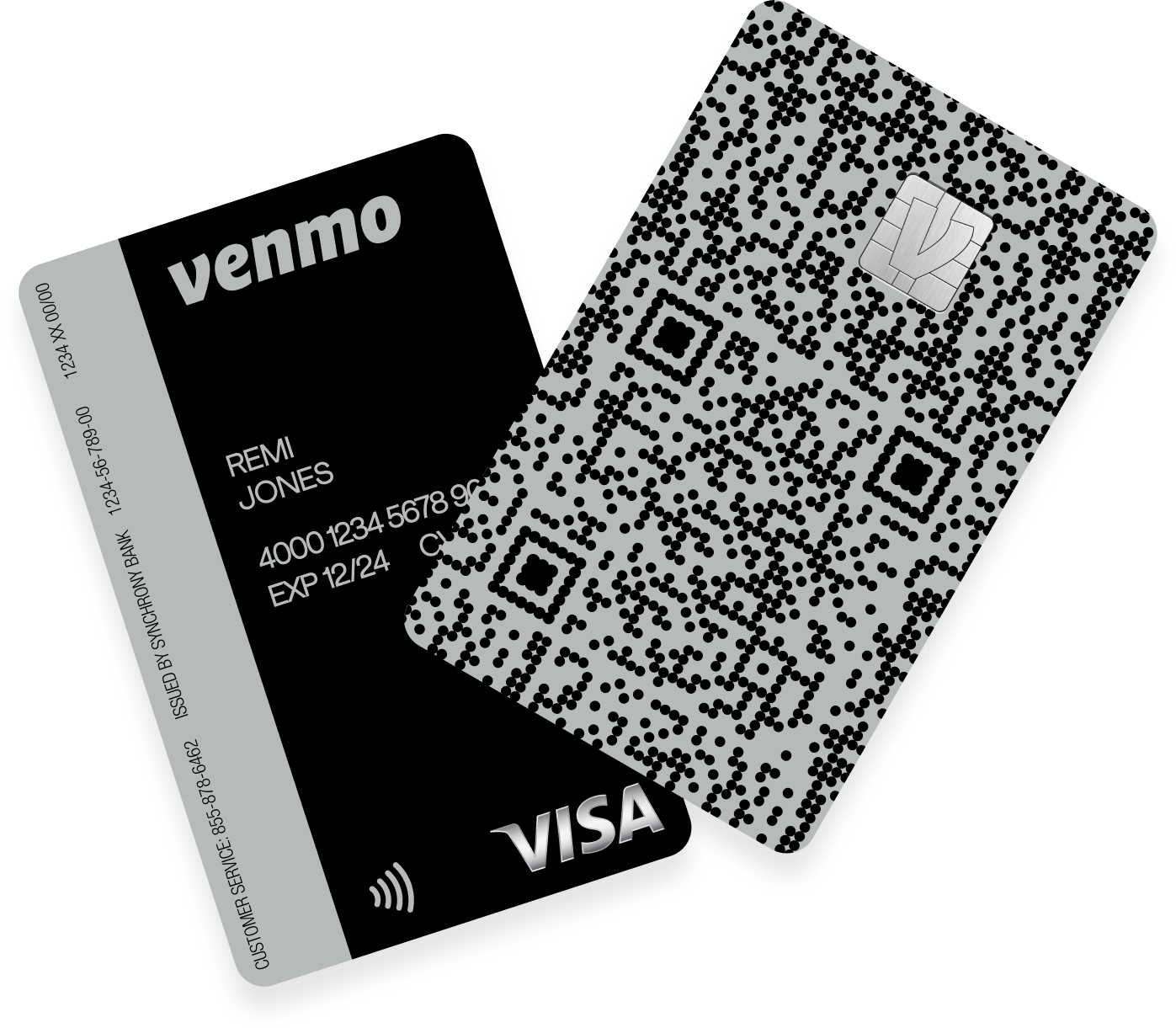 Venmo Credit Card Black Pattern