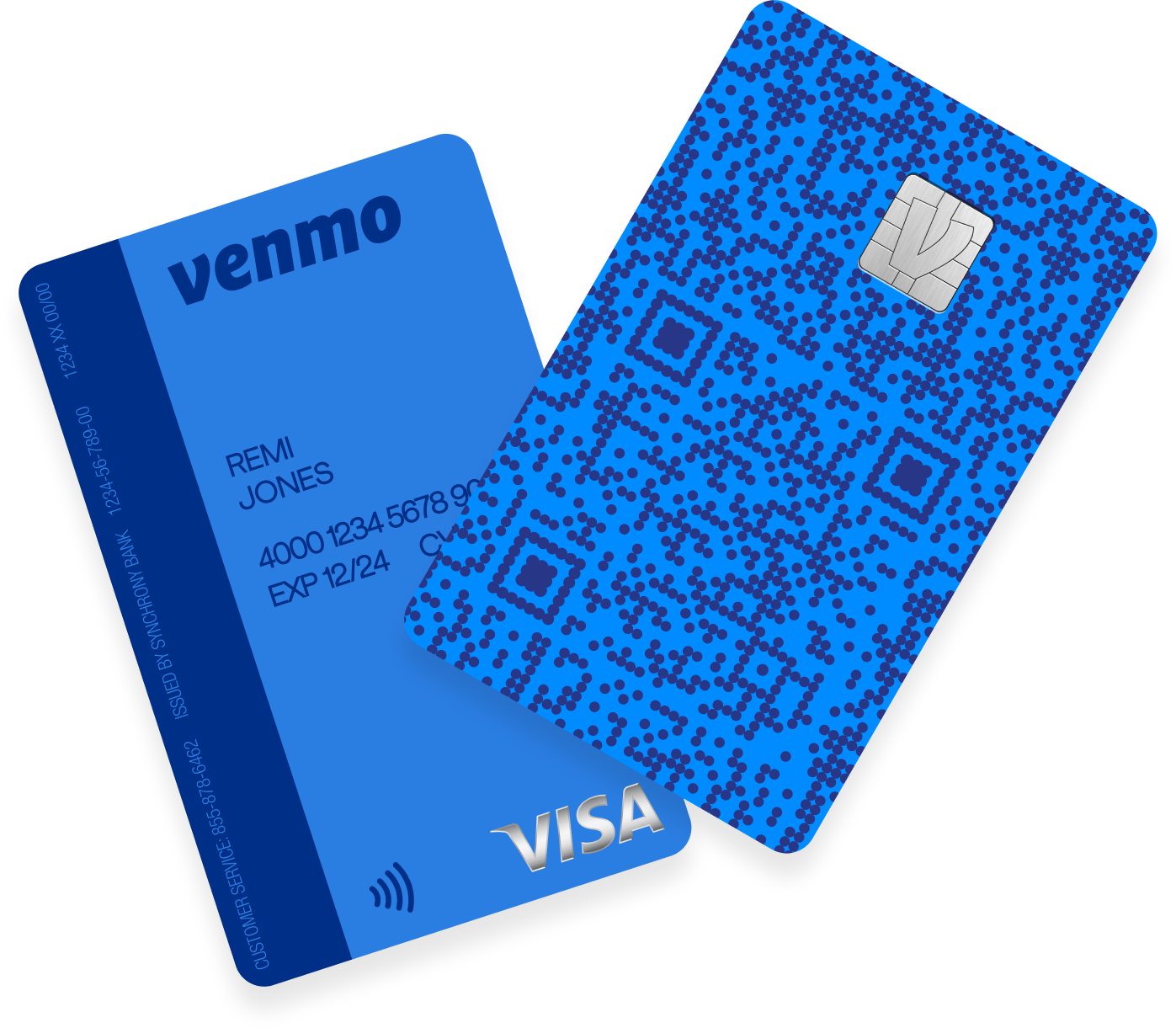 Venmo Credit Card Denim Blue Pattern