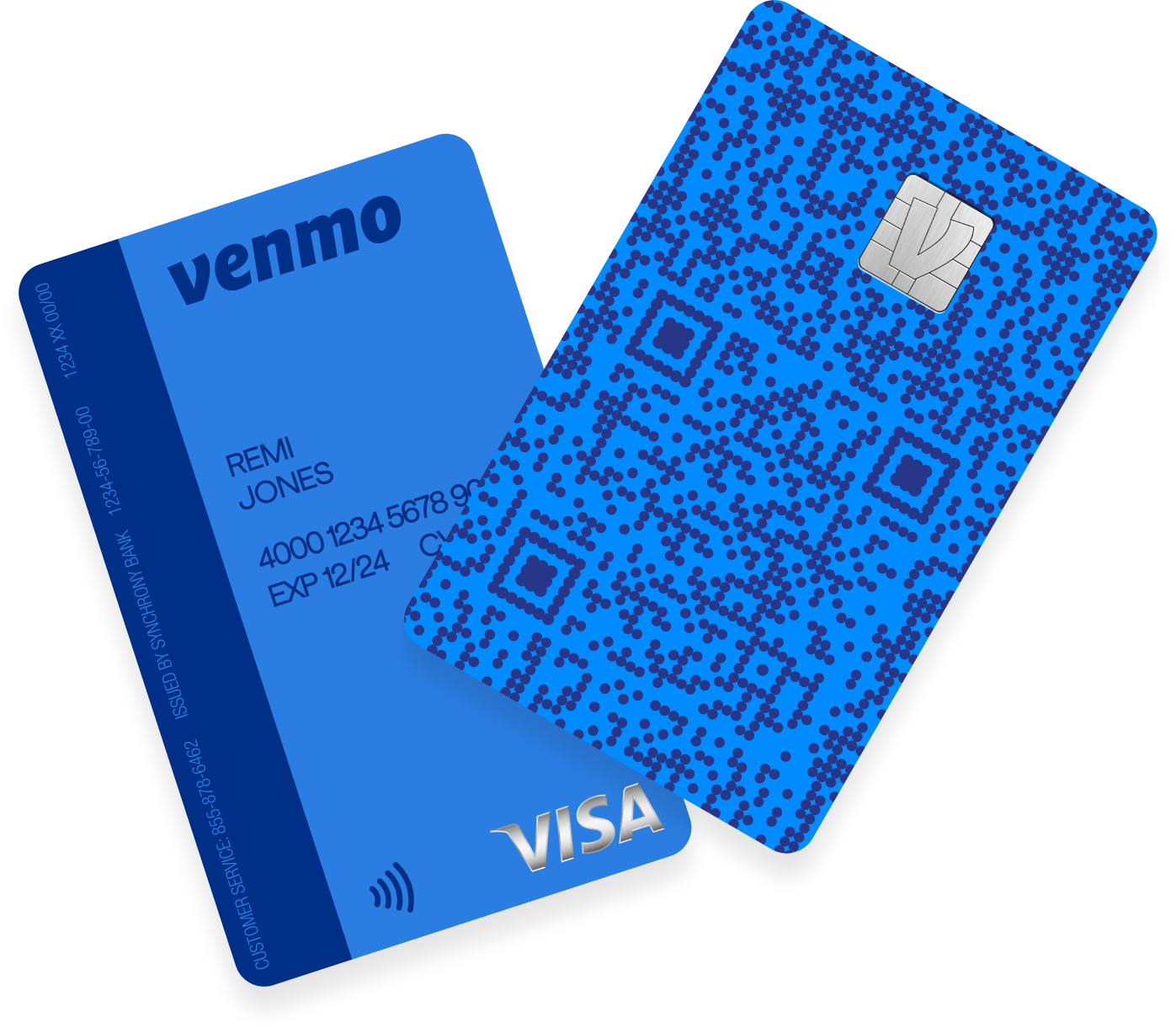 Venmo Credit Card Denim Blue Pattern