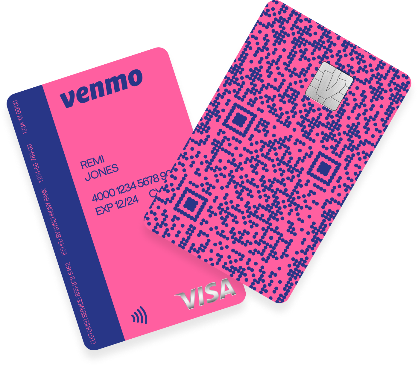 Venmo Credit Card Pink Pattern