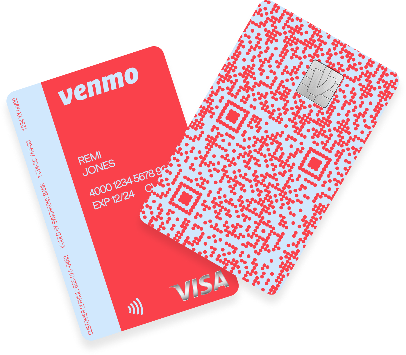 Venmo Credit Card Red Pattern