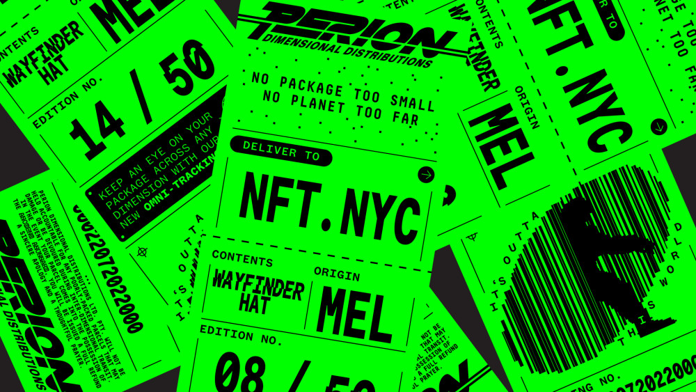Perion NFT NYC Packaging Stickers