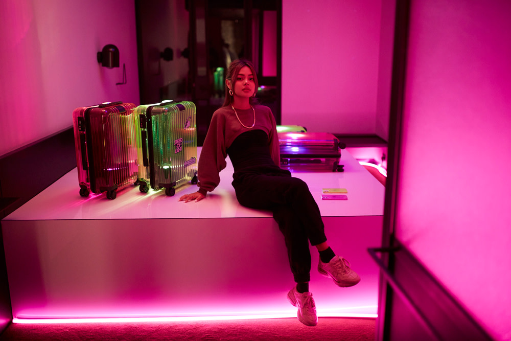 RIMOWA Essential Neon Hotel Room Lily May Mac