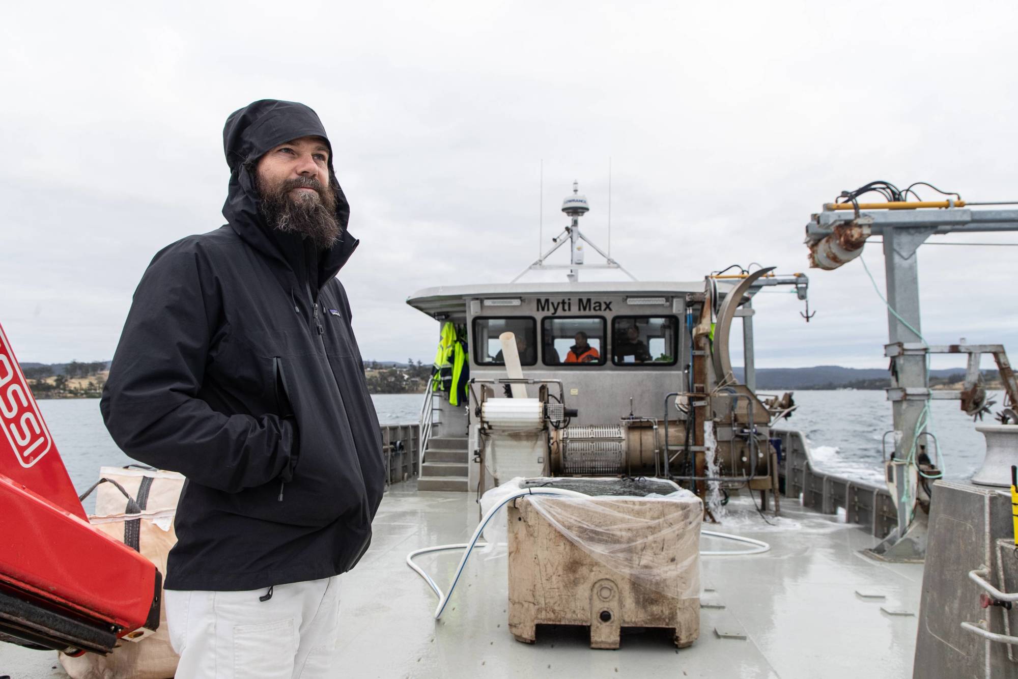 SAM ELSOM IN TRIABUNNA ON BOAT NAVY