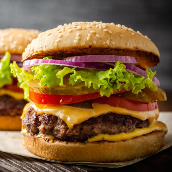 Smashed Cheddar and Onion Burger