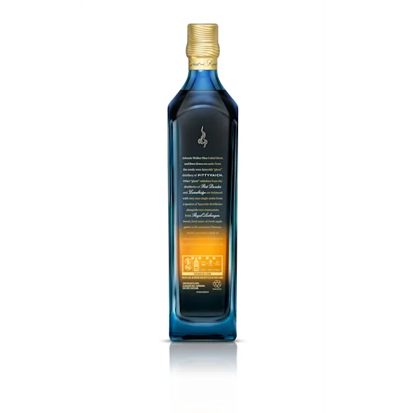 Johnnie Walker Blue Label Ghost and Rare Pittyvaich Edition Blended Scotch Whisky 70cl - Bottle Back