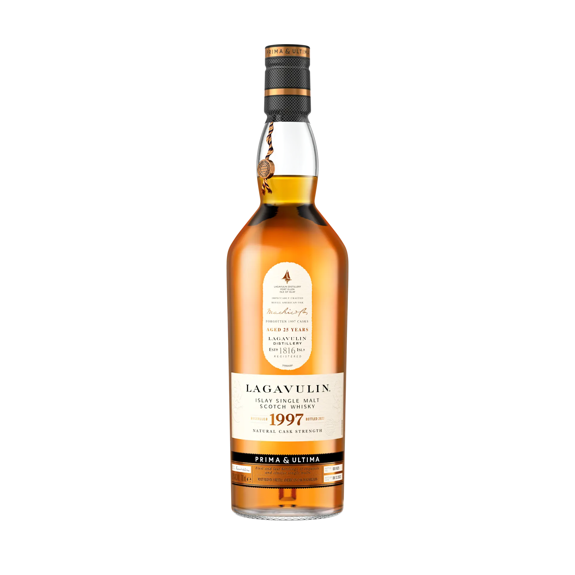 Lagavulin 1997 Single Malt Scotch Whisky Prima & Ultima Fourth Release Front of Bottle