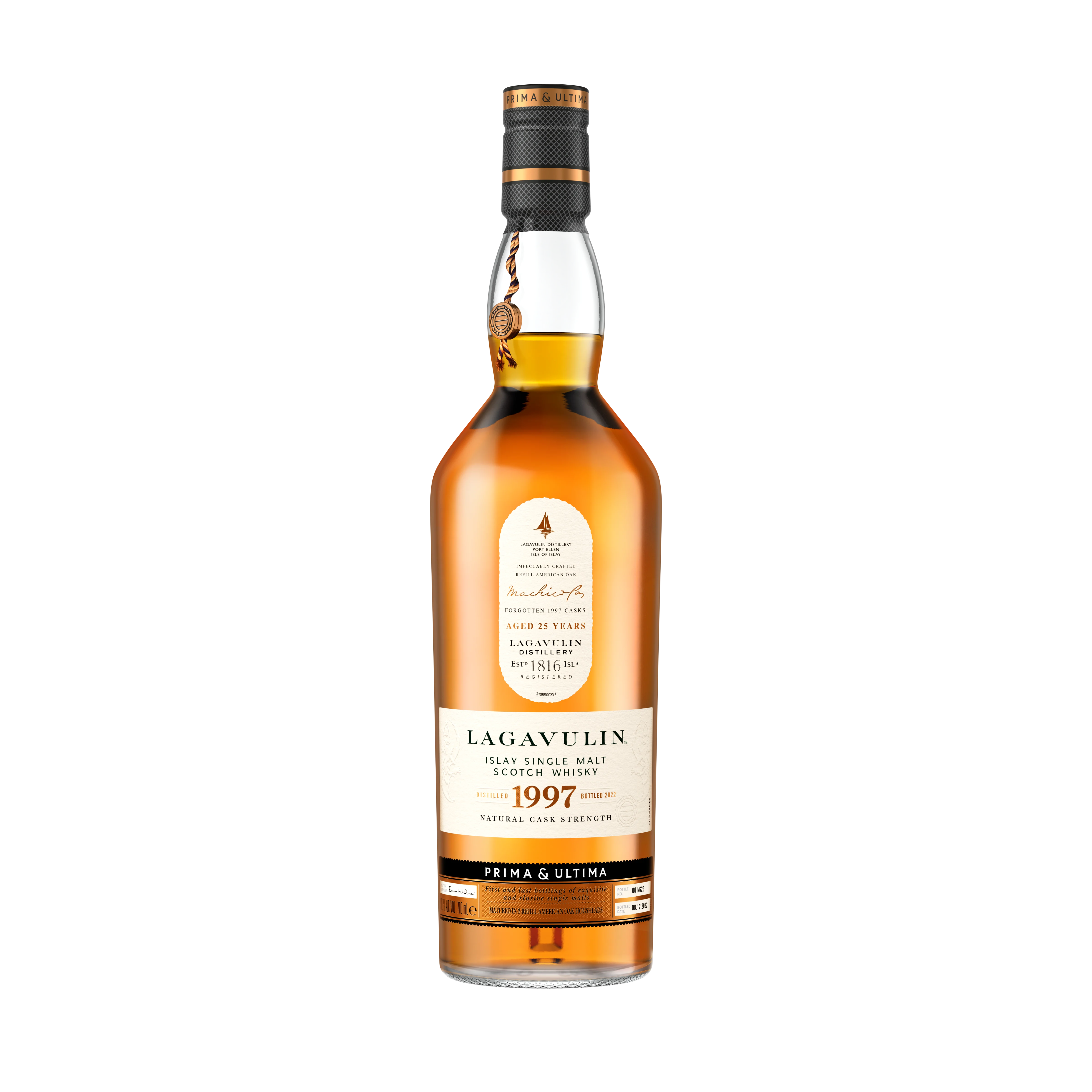 Lagavulin 1997 Single Malt Scotch Whisky Prima & Ultima Fourth Release Front of Bottle
