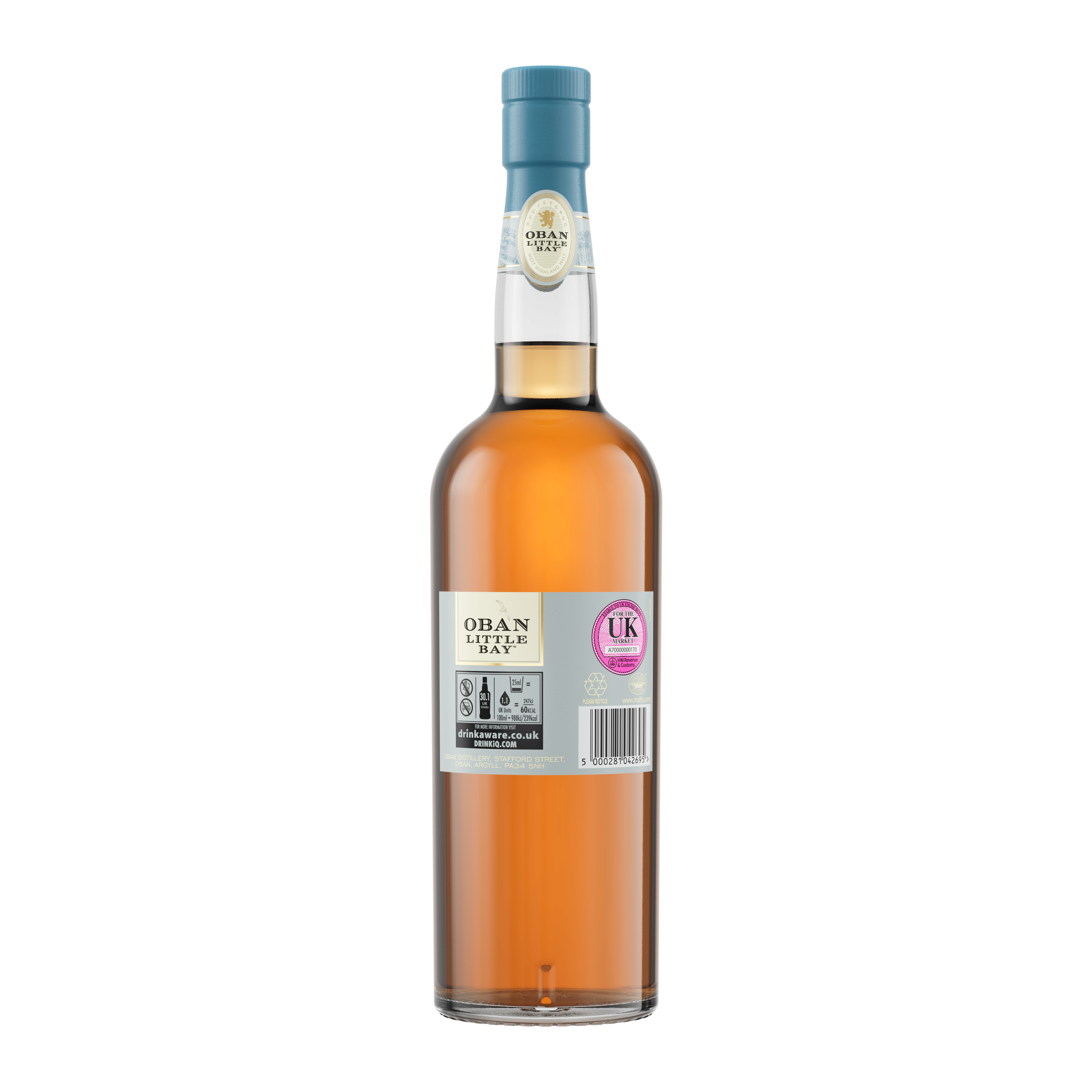 Oban Little Bay Single Malt Scotch Whisky, 70cl - Back of Bottle