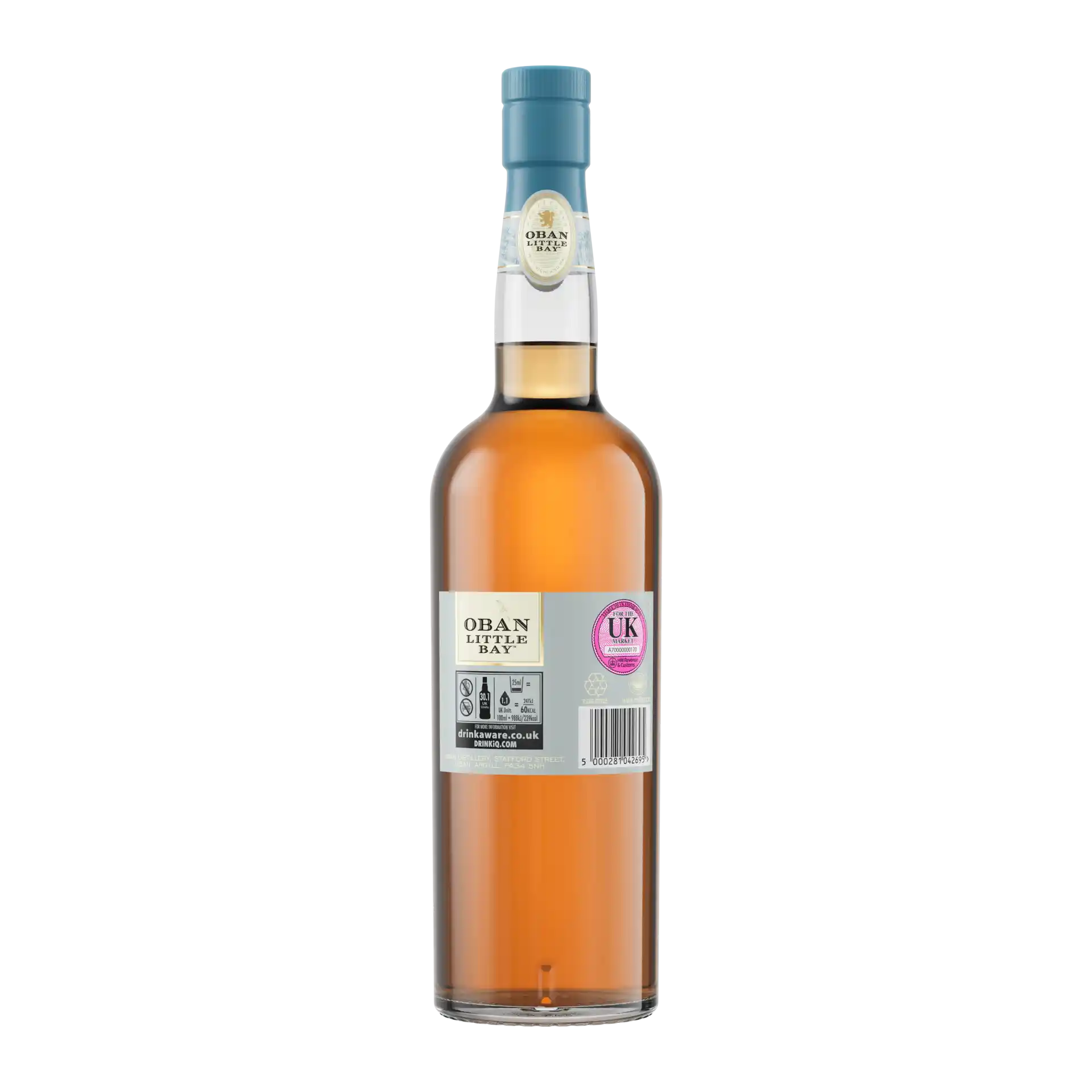 Oban Little Bay Single Malt Scotch Whisky, 70cl - Back of Bottle