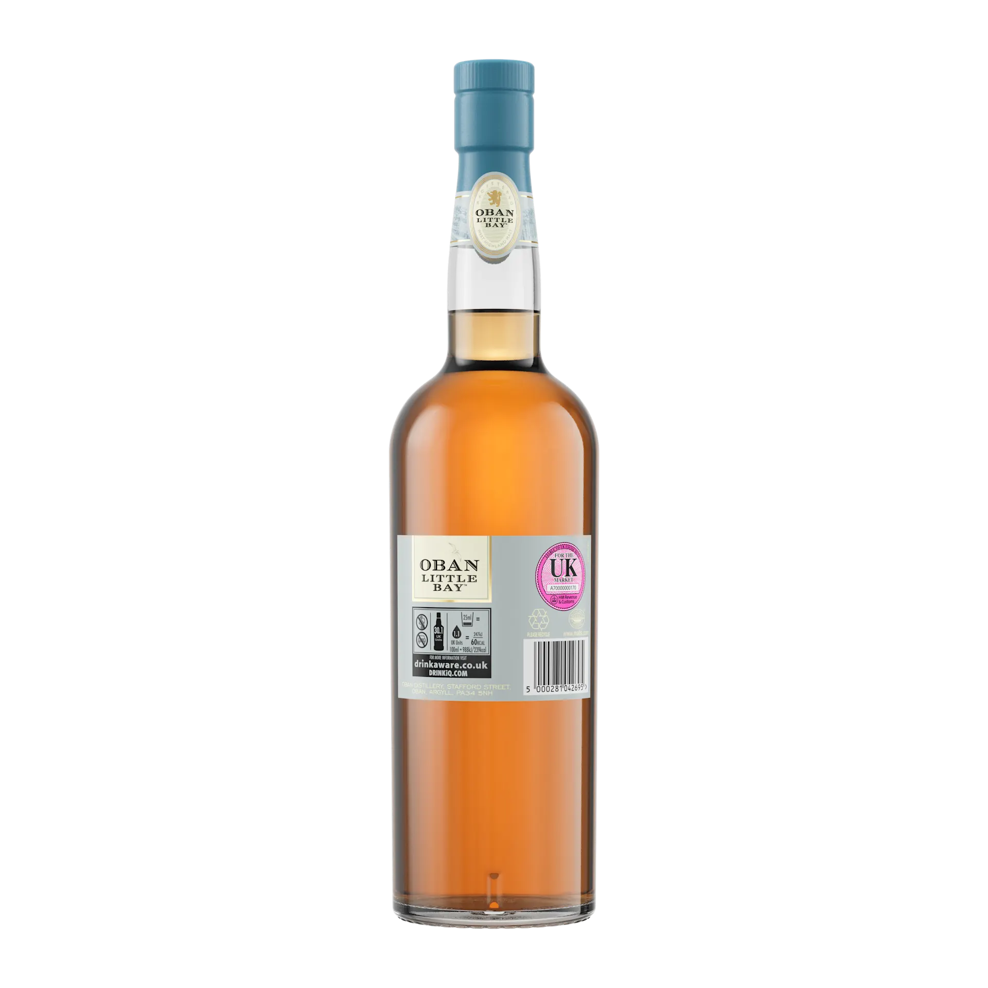 Oban Little Bay Single Malt Scotch Whisky, 70cl - Back of Bottle