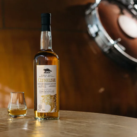 Inside of a working whisky distillery