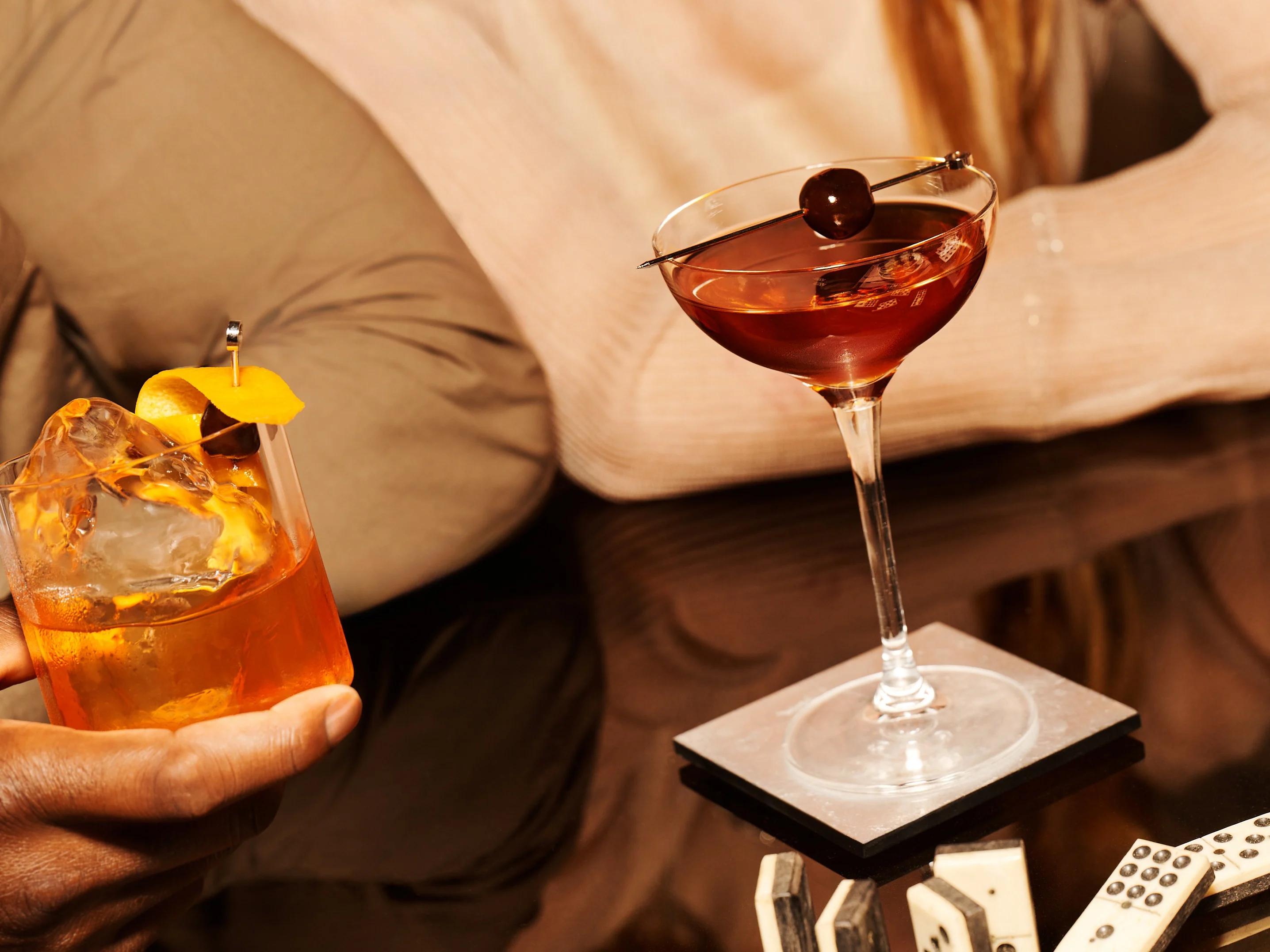 Rob Roy Cocktail in a stem glass