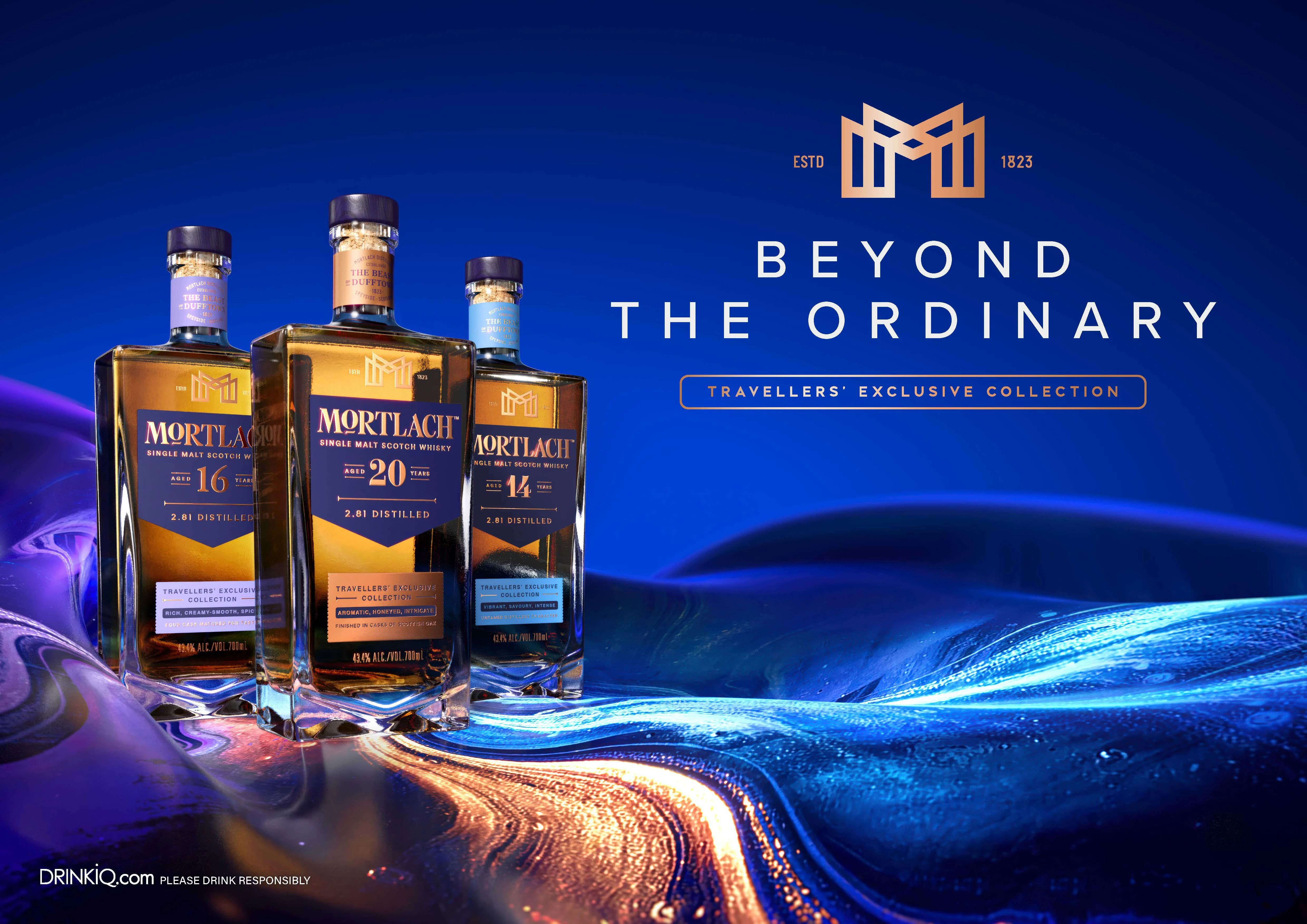 Mortlach 281 distillerf key visual with bottle on purple background.
