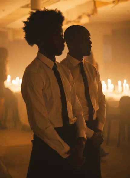 Dinner event serving staff