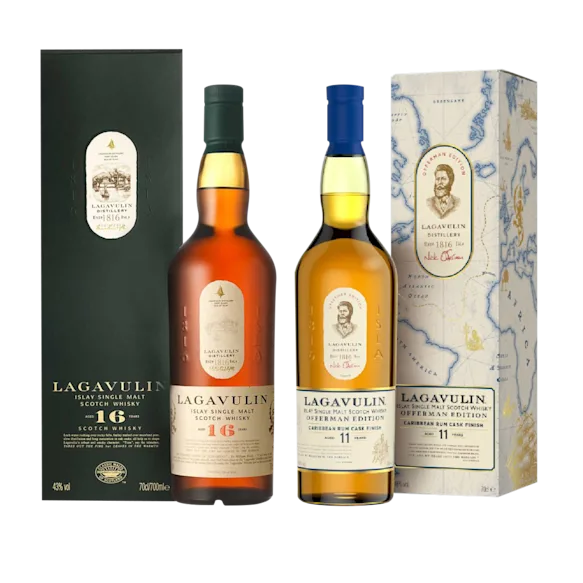 Lagavulin Offerman Edition 2024 & Lagavulin 16 Year Old Islay Single Malt Scotch Whisky, 2x70cl
