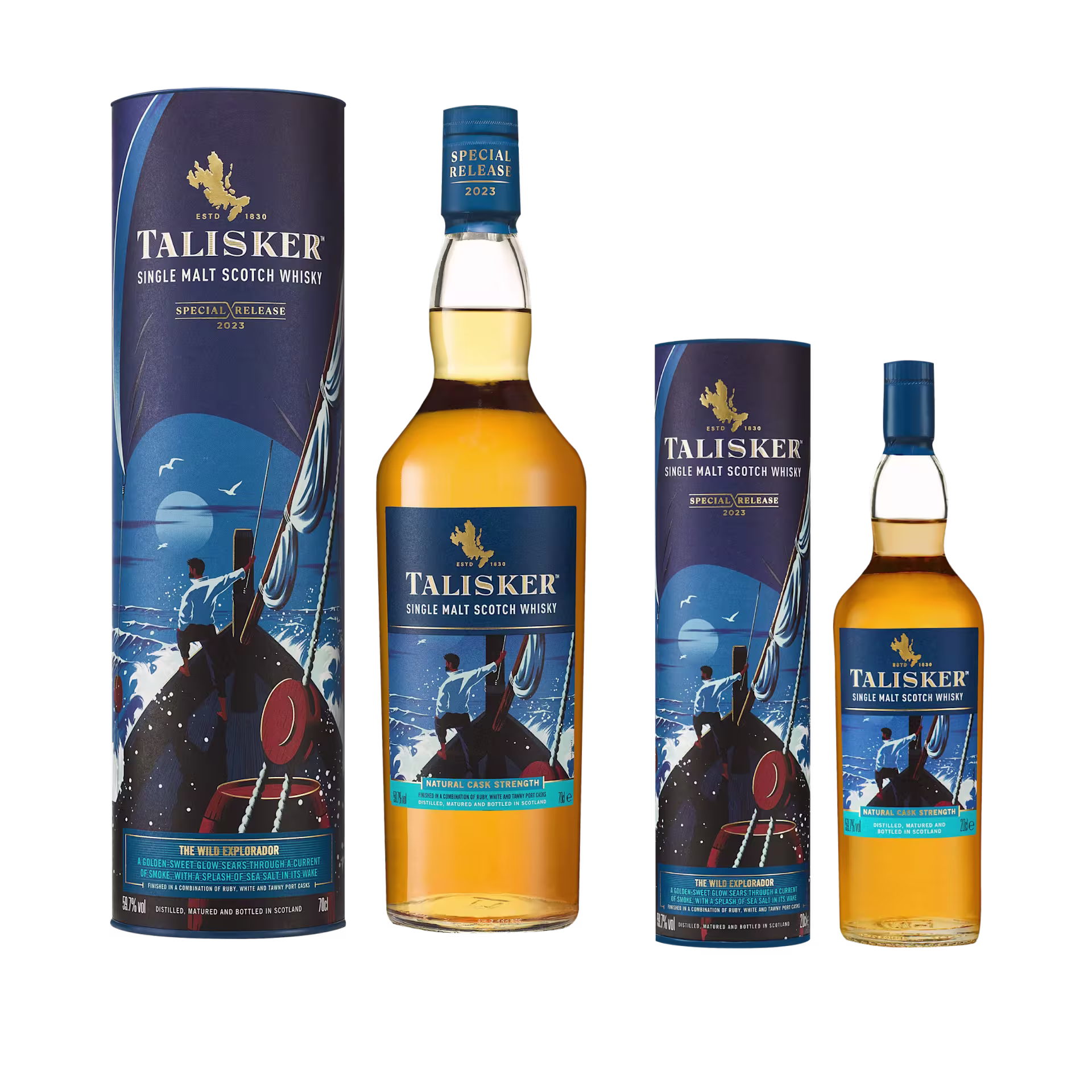 Talisker Special Release 2023 Single Malt Scotch Whisky Bundle, 1x20cl + 1x70cl