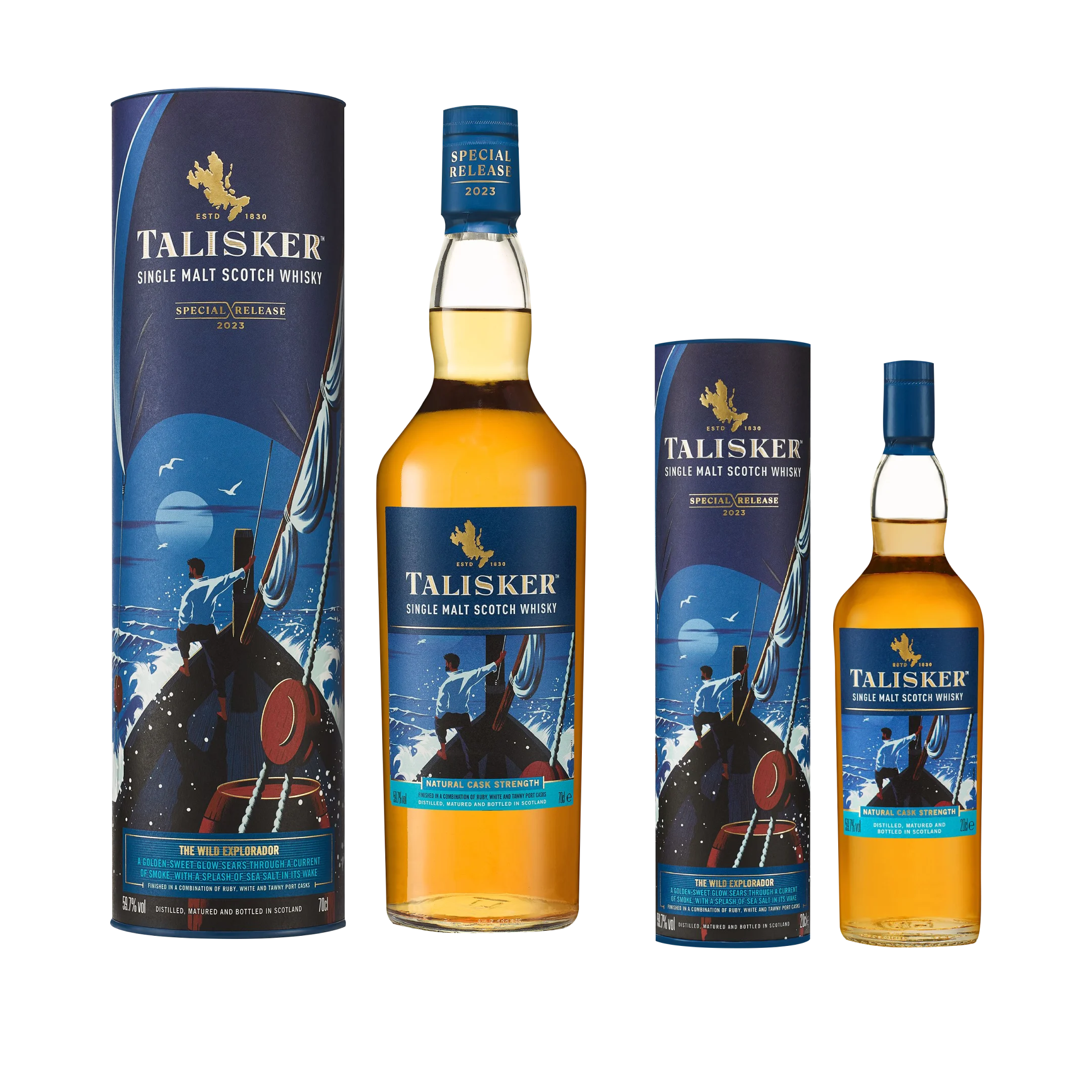 Talisker Special Release 2023 Single Malt Scotch Whisky Bundle, 1x20cl + 1x70cl