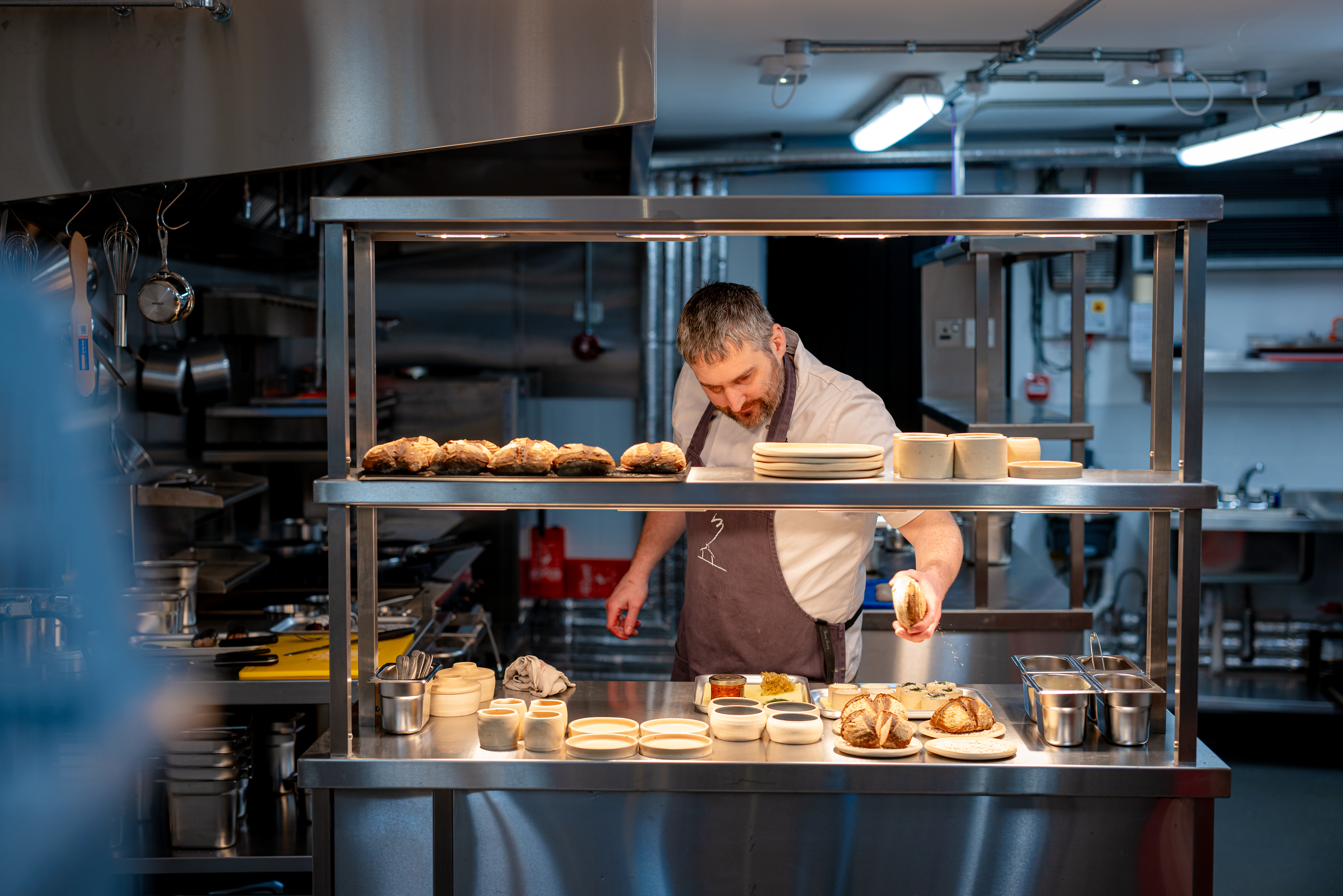 A chef at work at Talisker's Three Chimneys restaurant