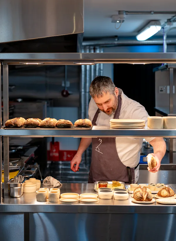 A chef at work at Talisker's Three Chimneys restaurant