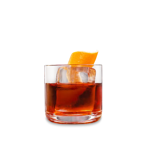 Boulevardier Cocktail in einem Glas