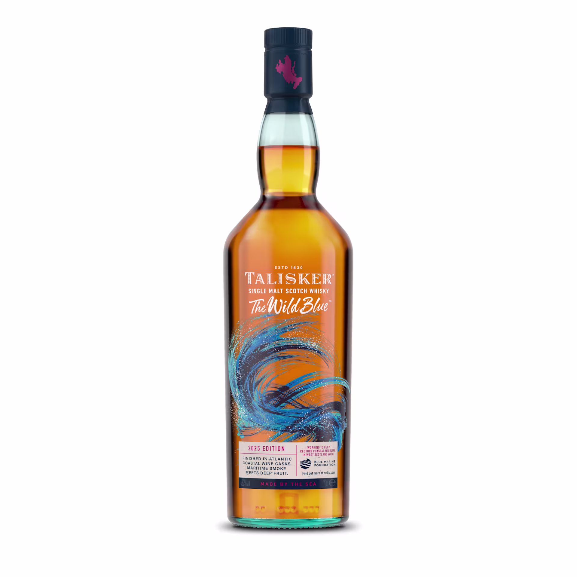 Talisker The Wild Blue Bottle Front View