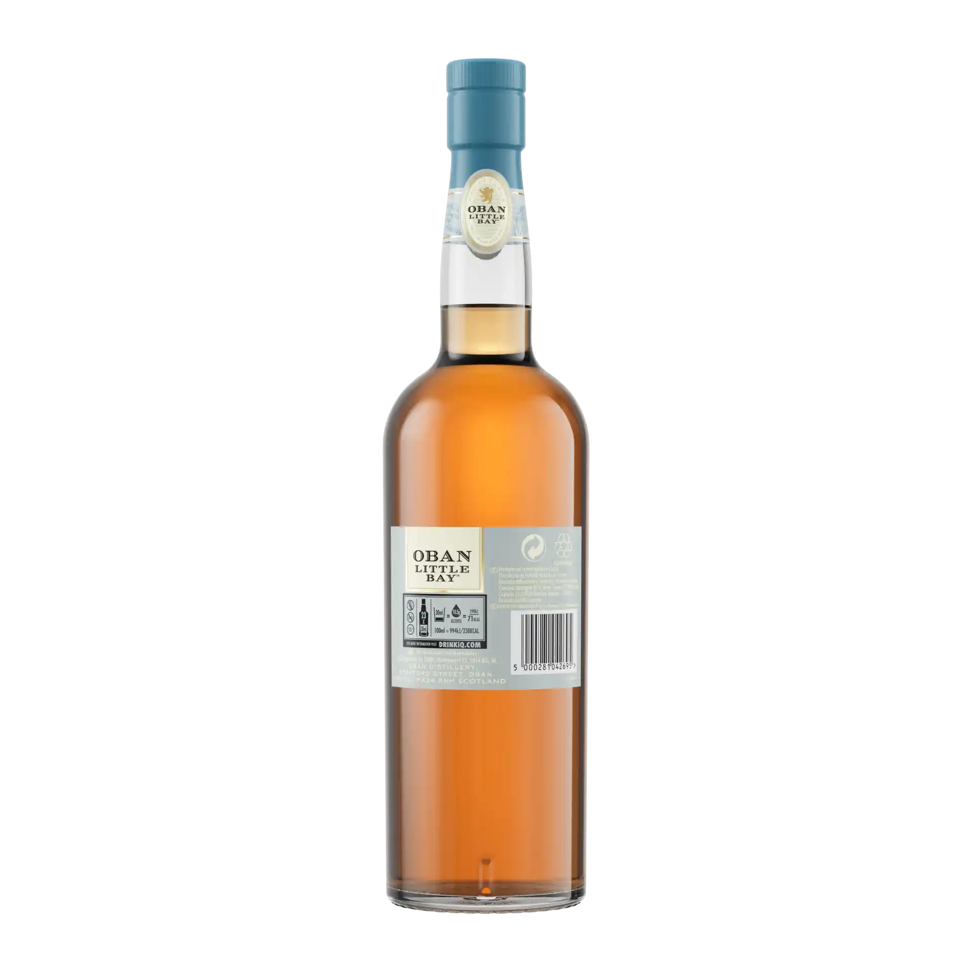 Oban Little Bay Single Malt Scotch Whisky, 70cl Back of bottle 