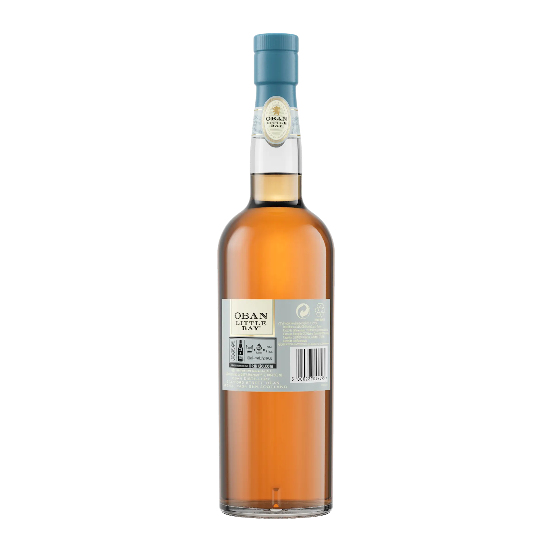 Oban Little Bay Single Malt Scotch Whisky, 70cl Back of bottle 