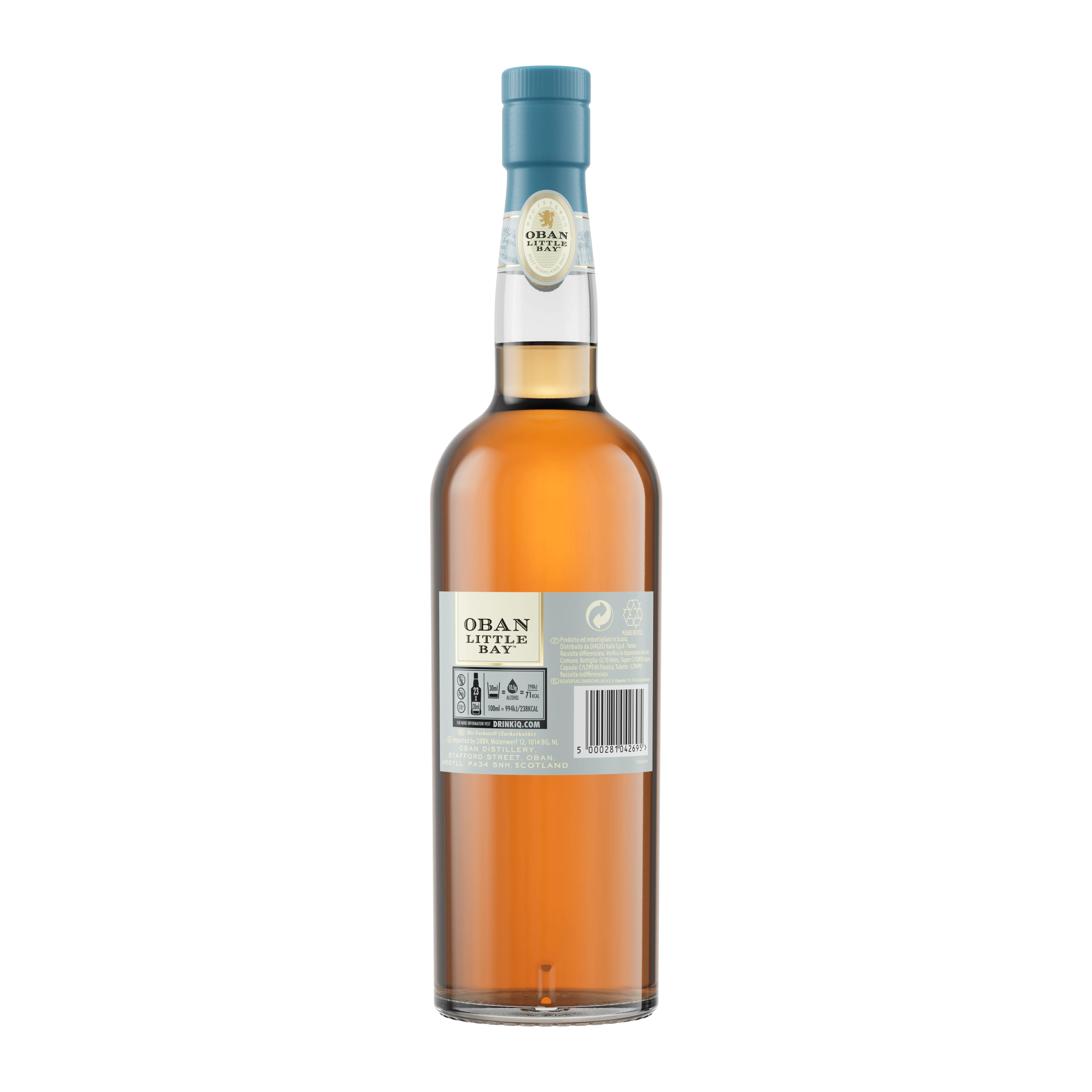 Oban Little Bay Single Malt Scotch Whisky, 70cl Back of bottle