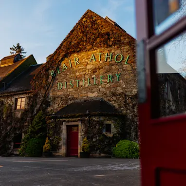 An exterior shot of the Blair Athol distillery