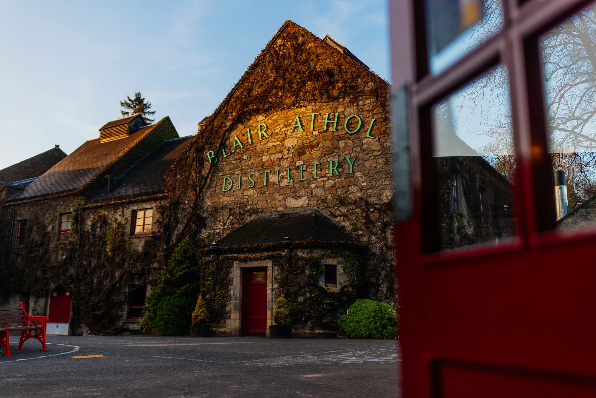 An exterior shot of the Blair Athol distillery