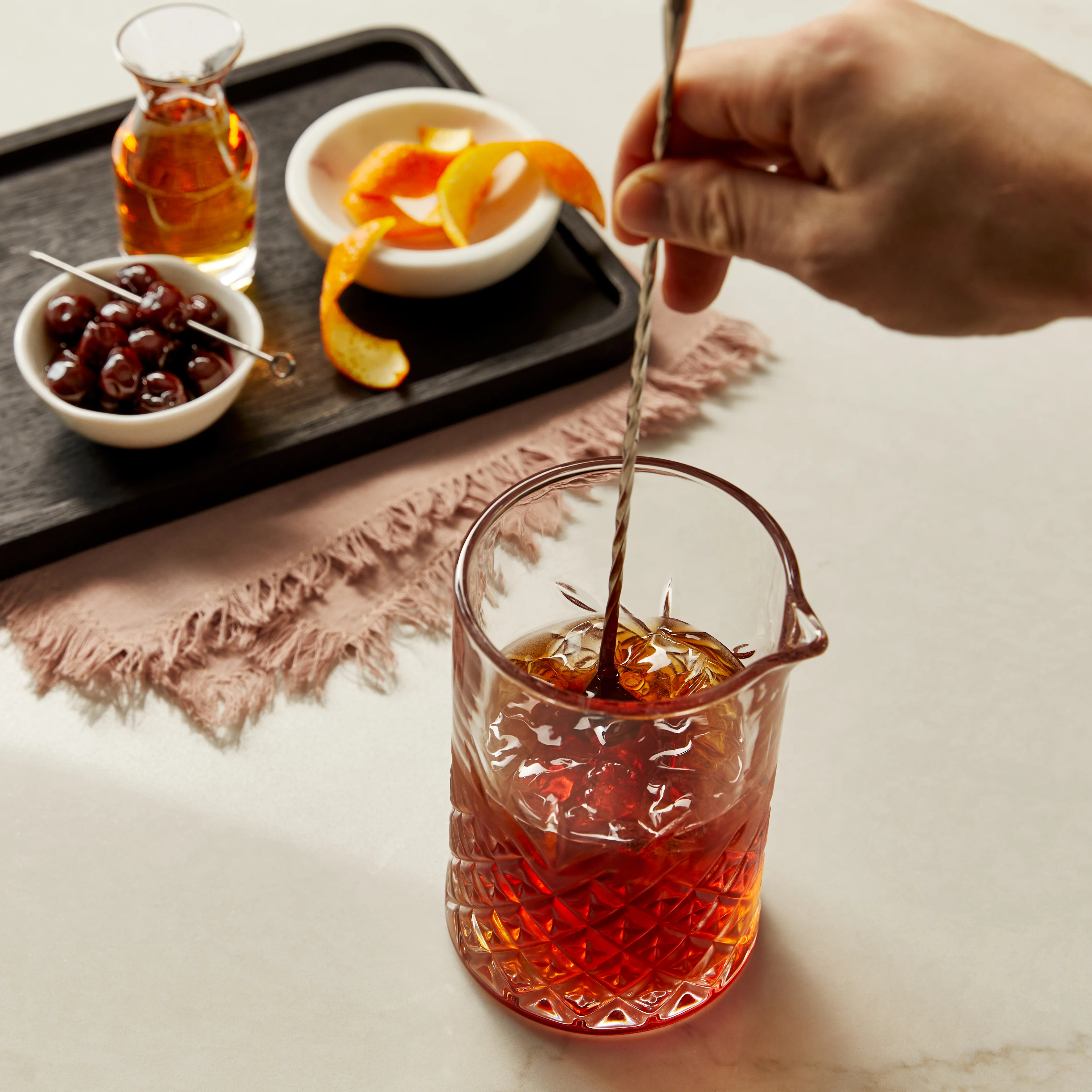 Manhattan Cocktail Preparation