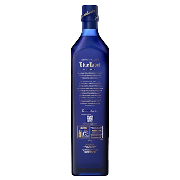 Johnnie Walker Blue Label Ice Chalet Back Bottle Image