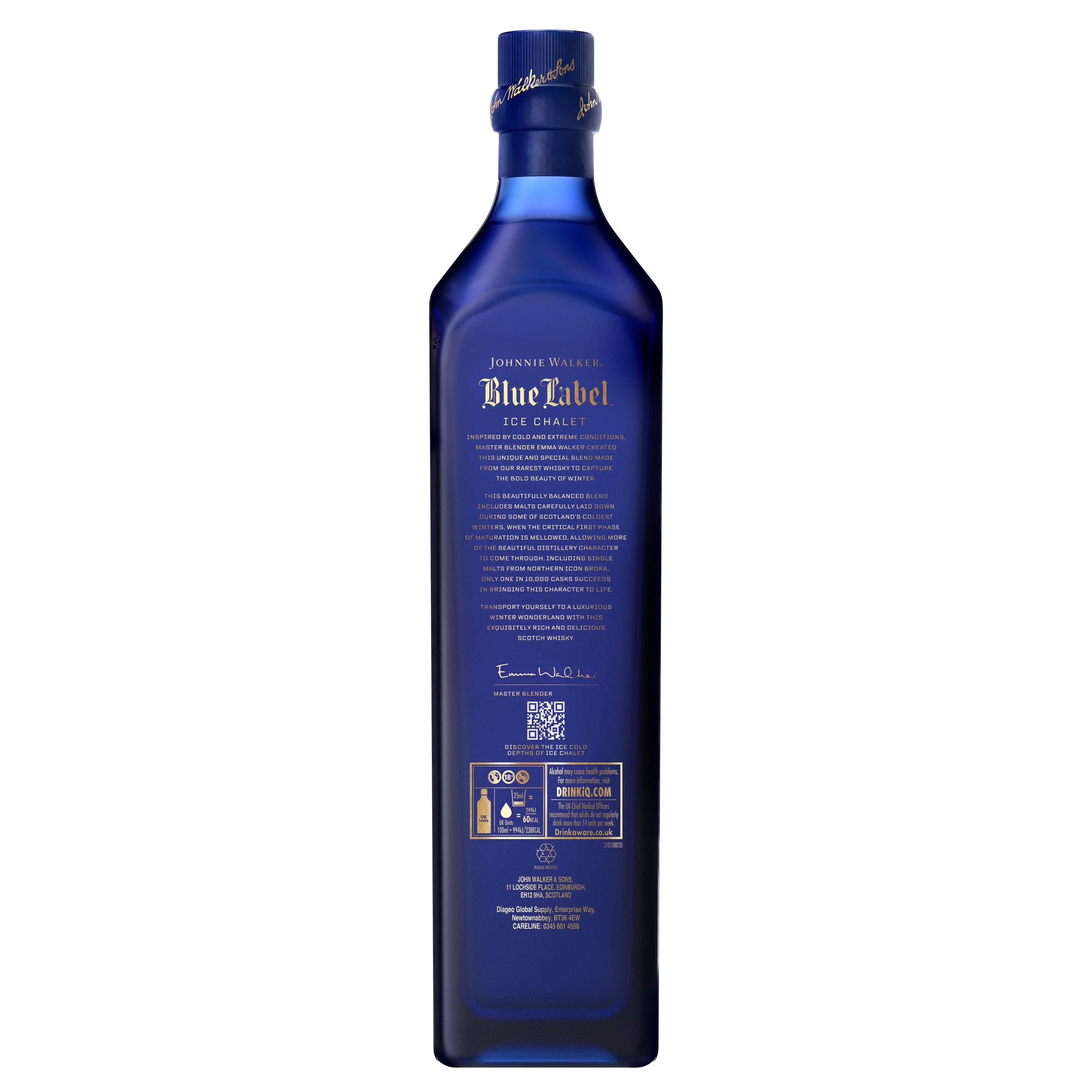 Johnnie Walker Blue Label Ice Chalet Back Bottle Image