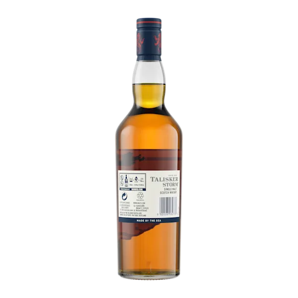 Talisker Storm Single Malt Scotch Whisky, 70cl Back of bottle
