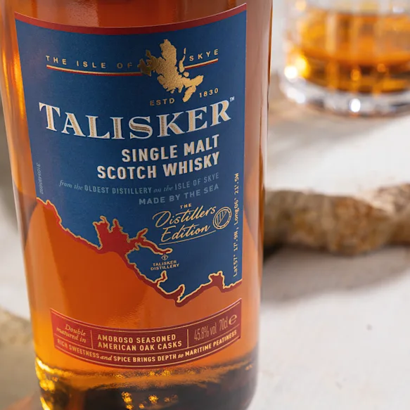 Talisker 2022 Distillers Edition Single Malt Scotch Whisky Bottle Label