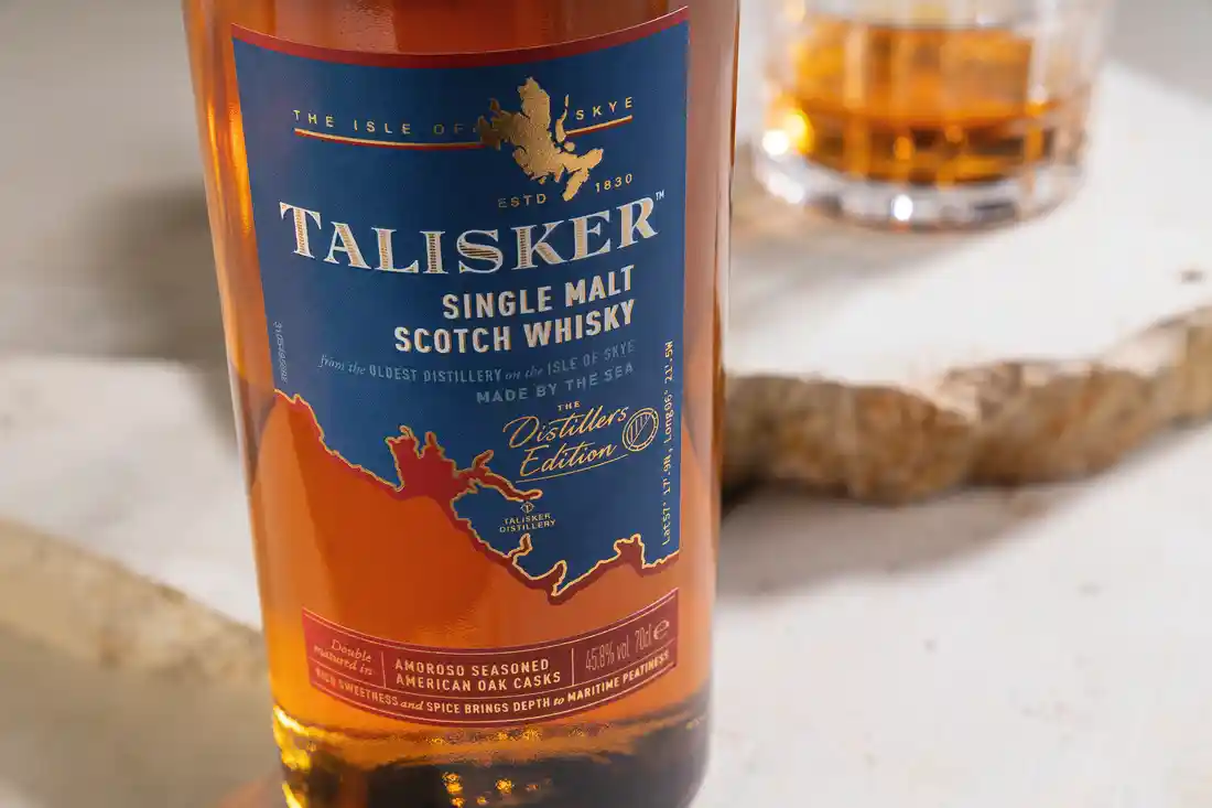 Talisker 2022 Distillers Edition Single Malt Scotch Whisky Bottle Label