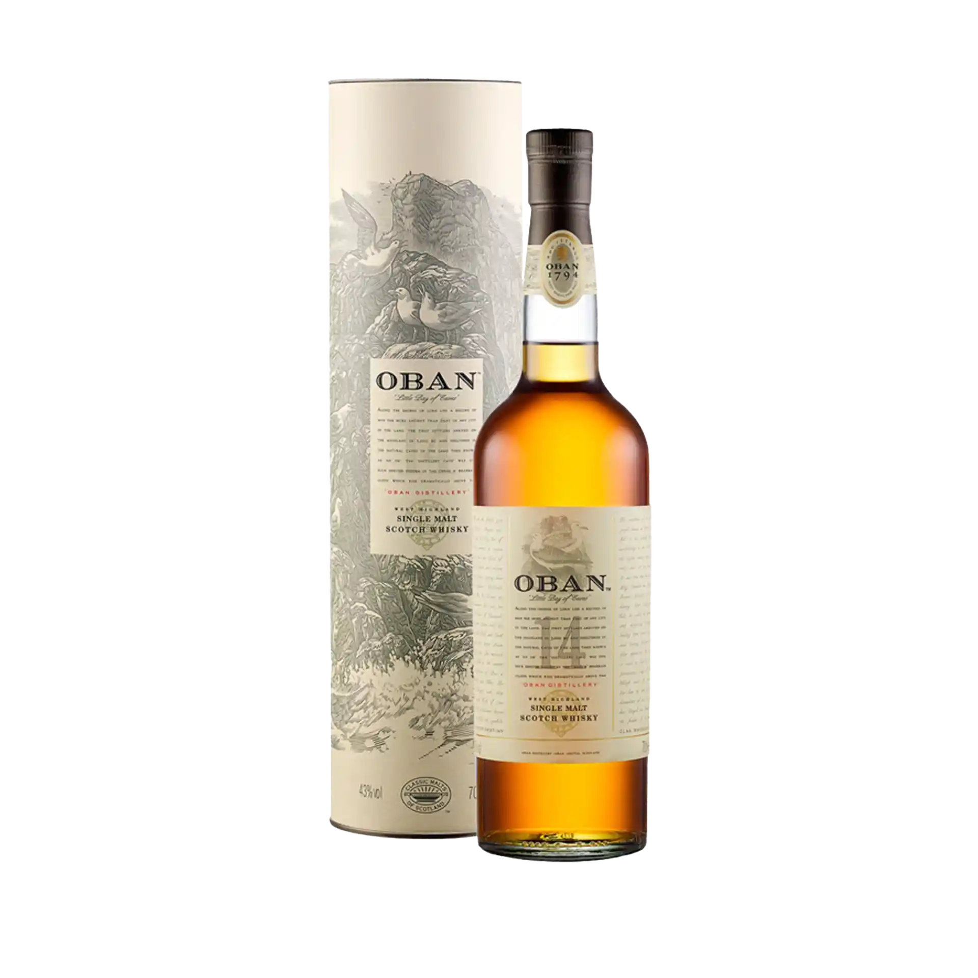 Oban 14 Year Old Single Malt Scotch Whisky, 70cl