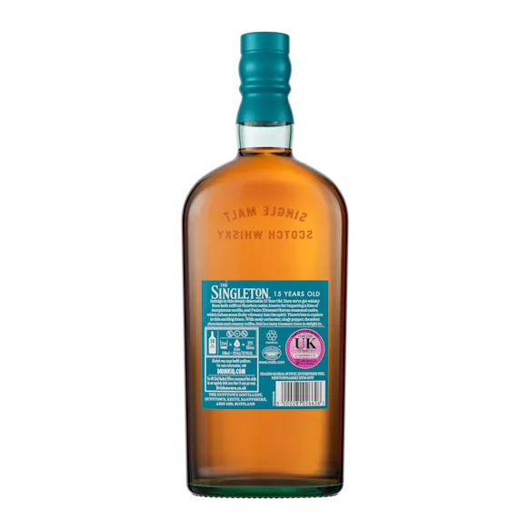 The Singleton of Dufftown 15 Year Old Single Malt Scotch Whisky, 70cl - Back of Bottle