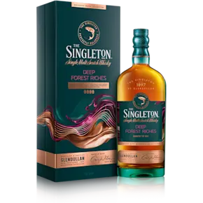 The front of a bottle ofThe Singleton Gardens of Abundance Collection – Deep Forest Riches single malt Scotch whisky