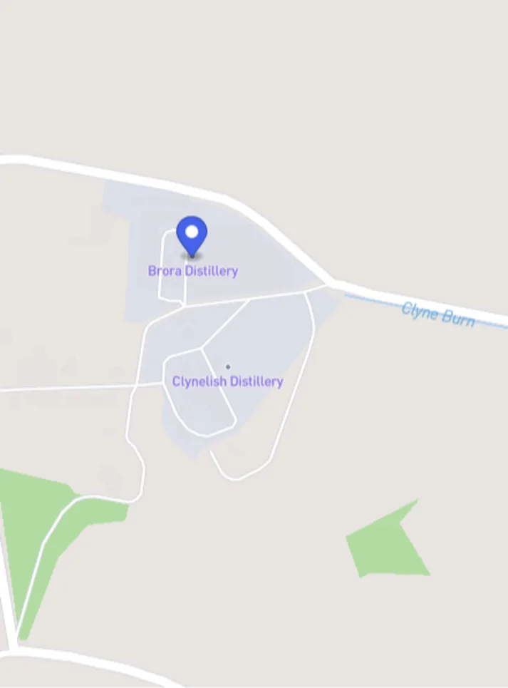 Kartenansicht der Brora-Brennerei