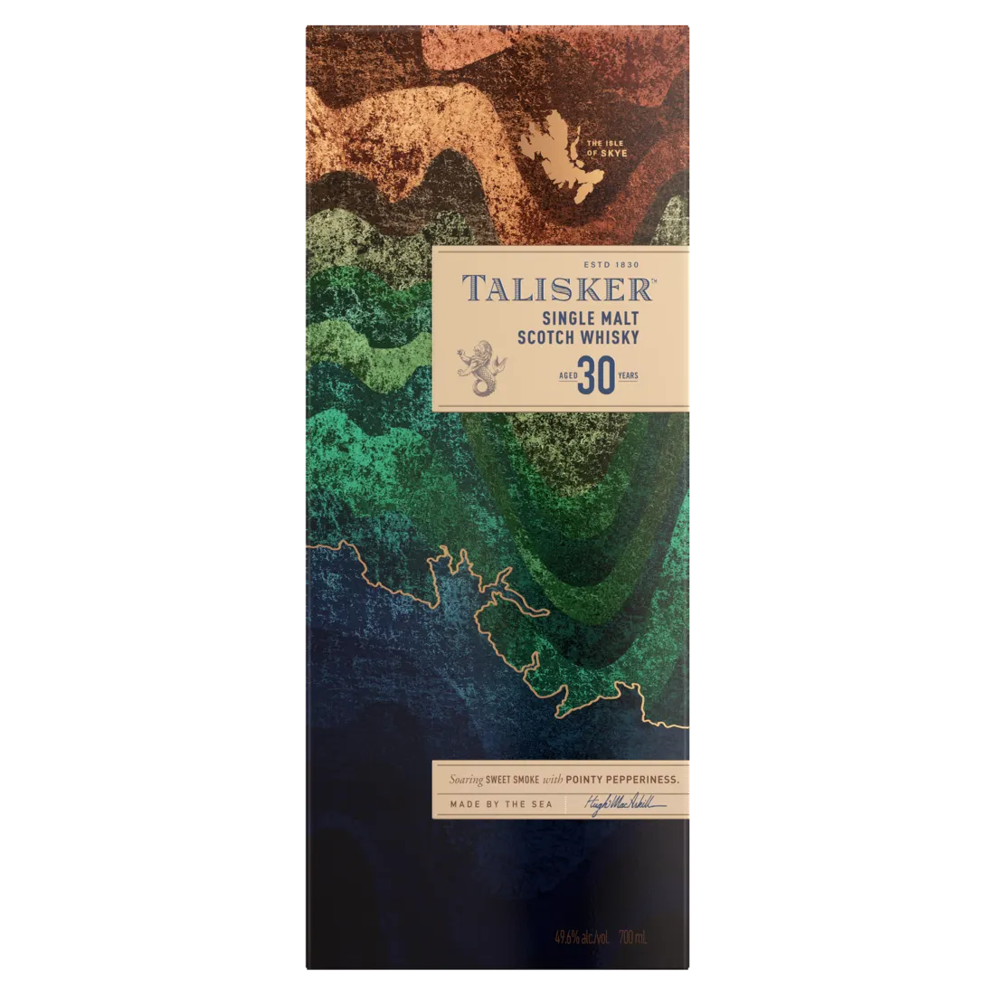Talisker 30 Year Old Single Malt Scotch Whisky, 70cl - Box Front
