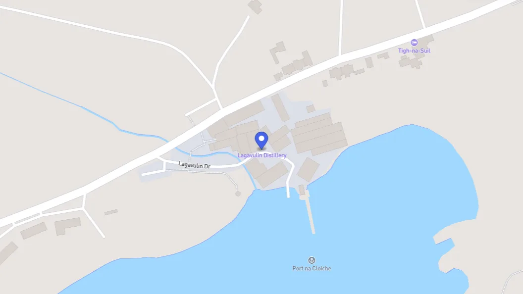 Map view of Lagavulin distillery