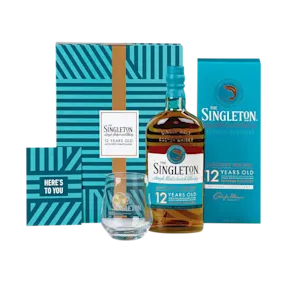The Singleton of Dufftown 12 Year Old Single Malt Scotch Whisky 70cl in a High Quality Gift Set with Glass & Greeting Card