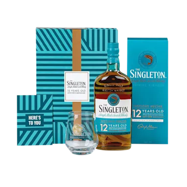 The Singleton of Dufftown 12 Year Old Single Malt Scotch Whisky 70cl in a High Quality Gift Set with Glass & Greeting Card