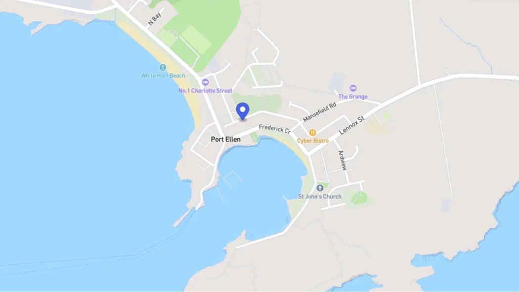Map view of Port Ellen distillery