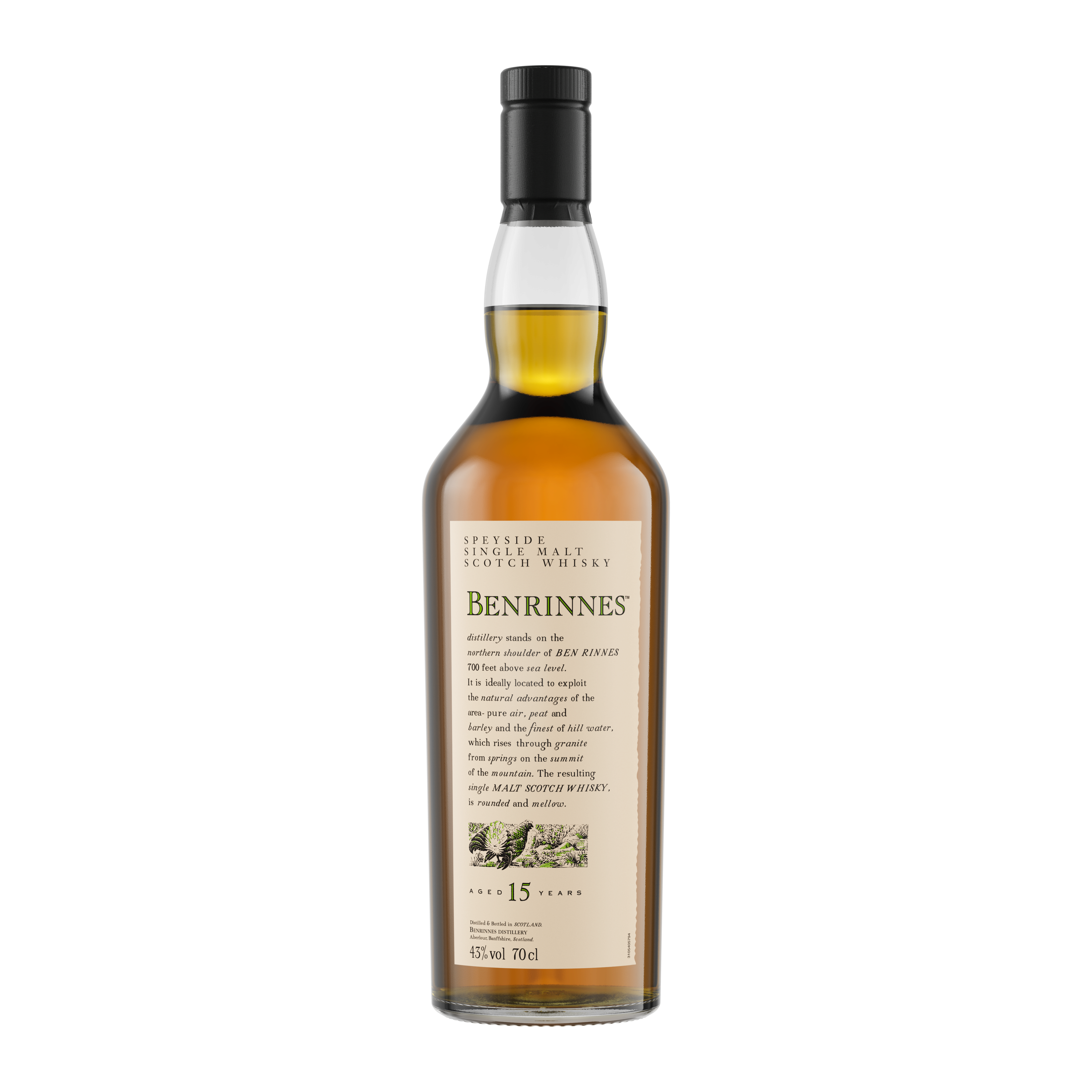 Benrinnes 15 Year Old Flora & Fauna Single Malt Whisky, 70cl