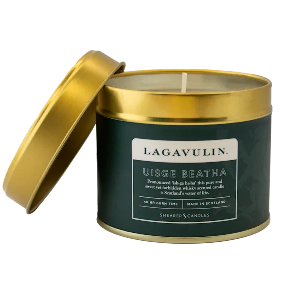 Dosenkerze der Marke Lagavulin.